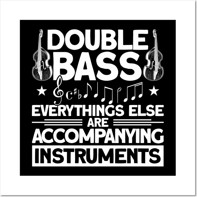 Musician Orchestra Double Bass Wall Art by Toeffishirts